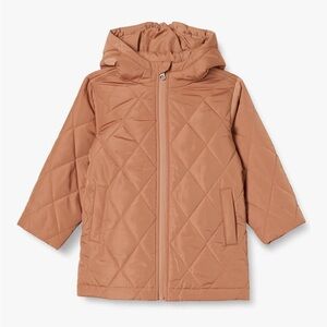 Amazon Essentials Kids Unisex Tan Quilted Jacket NWT Small 6/7